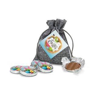 Geschenkset / Präsenteset: Oster-Schokotaler im Säckchen 2K1663