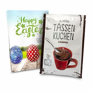 Geschenkartikel: Tassenkuchen Ostern, auch in individueller Stecktasche 2K1666