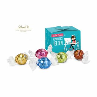 Geschenkartikel / Präsentartikel: Lindt süße Pause fürs Home-Office, 5 Lindorkugeln (ca. 75 g) 2K1670a