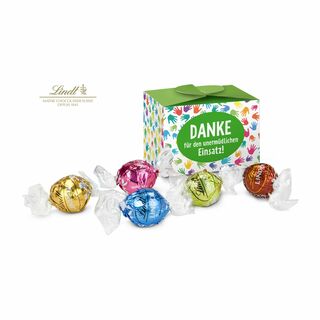 Geschenkartikel: Lindt süßes Danke, Pralinenschachtel mit bunten Händen, 5 Lindorkugeln 2K1670b