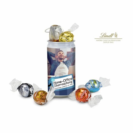 Geschenkartikel / Präsentartikel: Lindt-Geheimnis Home-Office Überraschung (6 Lindor Kugeln) 2K1679g
