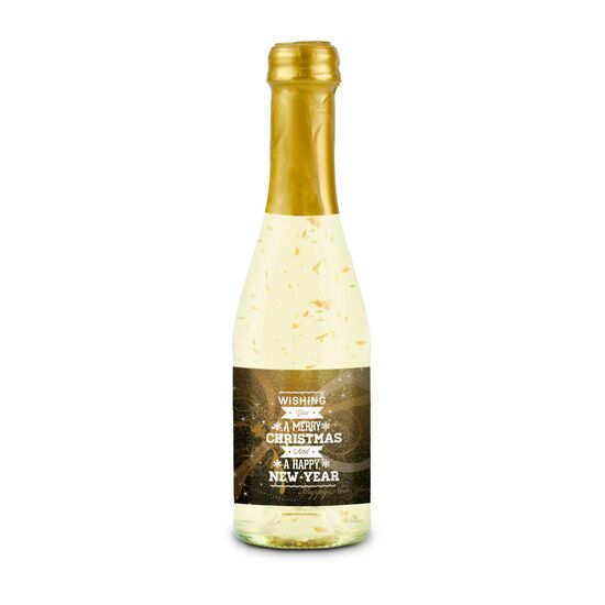 Piccolo Golden Flakes - Flasche klar - Kapsel gold, 0,2 l 2K1918a