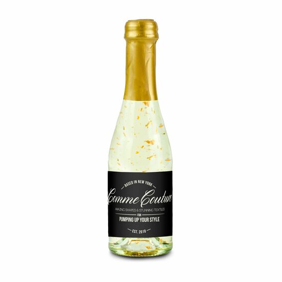 Piccolo Golden Flakes - Flasche klar - Kapsel gold, 0,2 l 2K1918a