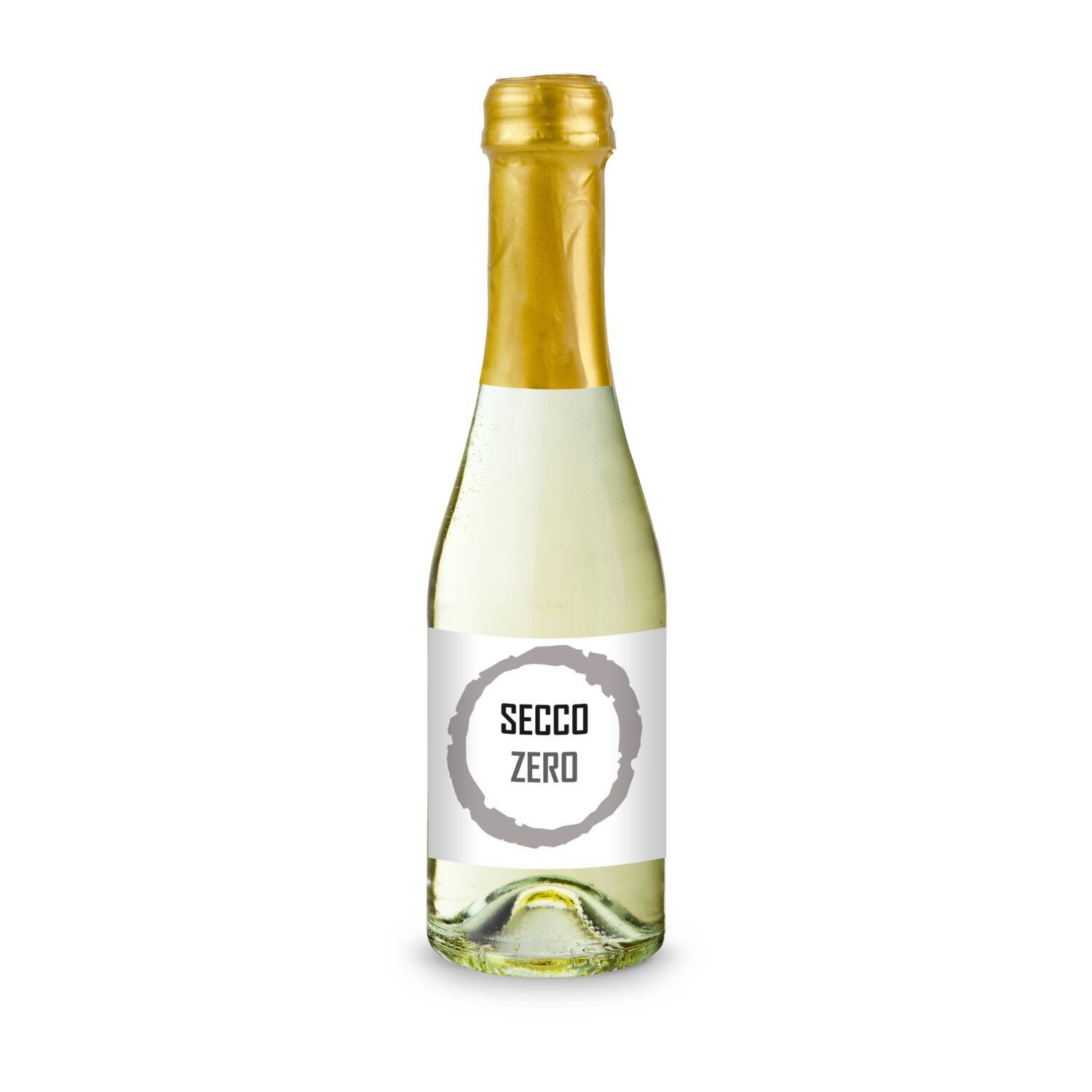 Secco ZERO, alkoholfrei - Flasche klar - Kapsel gold, 0,2 l 2K1939a