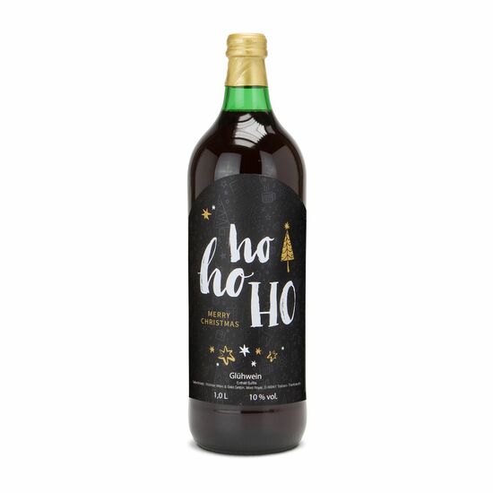 Original Nürnberger Glühwein in grüner 1 l Krugflasche, individuelles Etikett, Alkohol 10 % Vol.