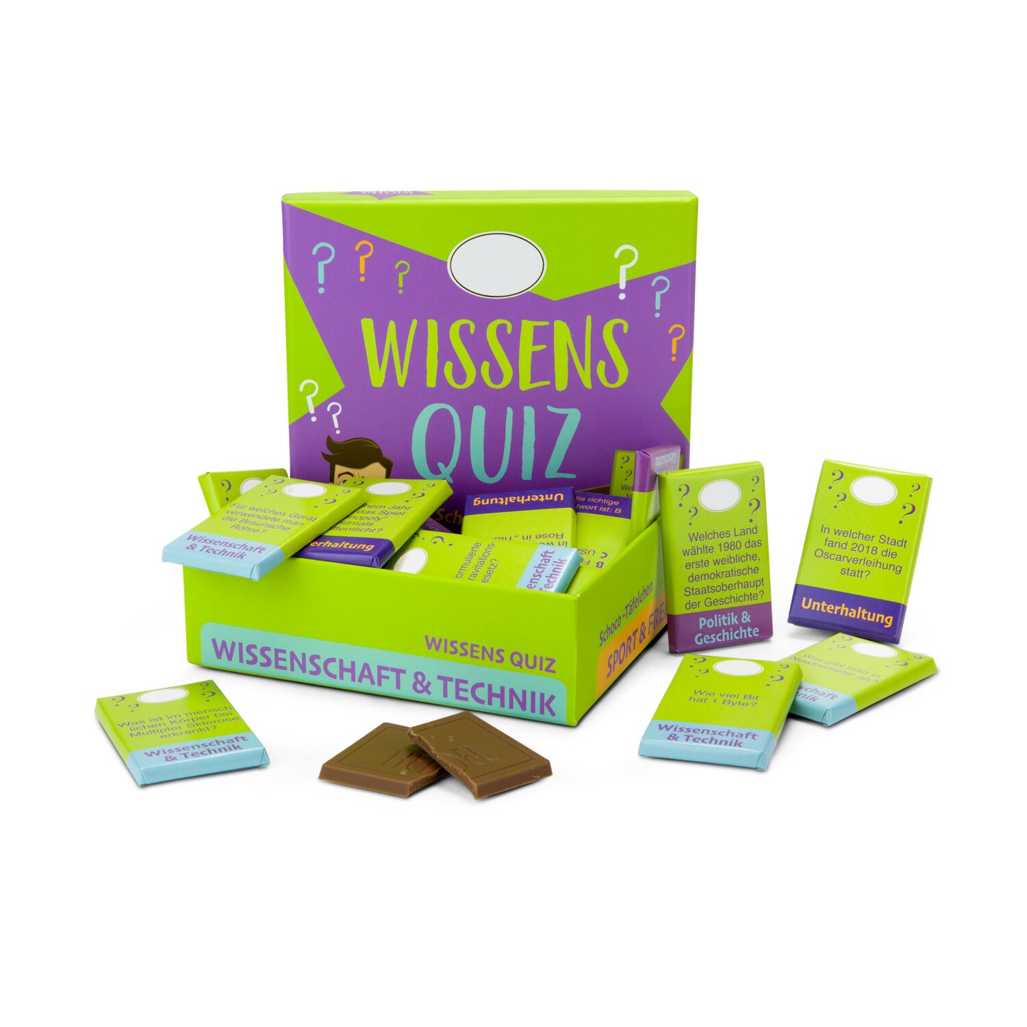 Geschenkartikel / Präsentartikel: Schokoladiges Wissensquiz 2K2067