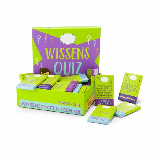Geschenkartikel / Präsentartikel: Schokoladiges Wissensquiz 2K2067