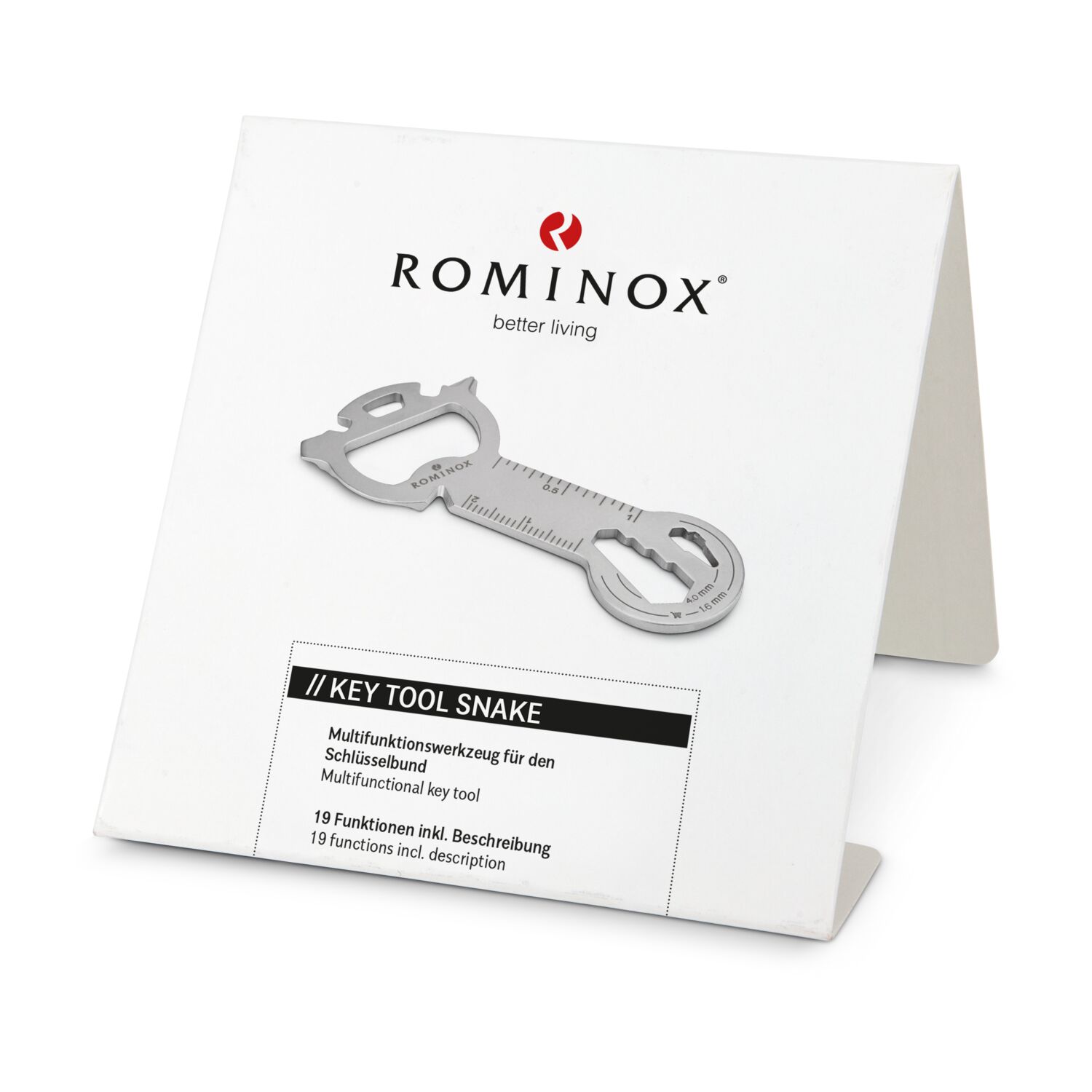 Für Outdoor-Fans: Schwarze ROMINOX® Lunchbox mit 1 Multitool, 1 Outdoor-Besteck mit 6 Funktionen, 1 Handreinigungsspray & 1 Handcreme