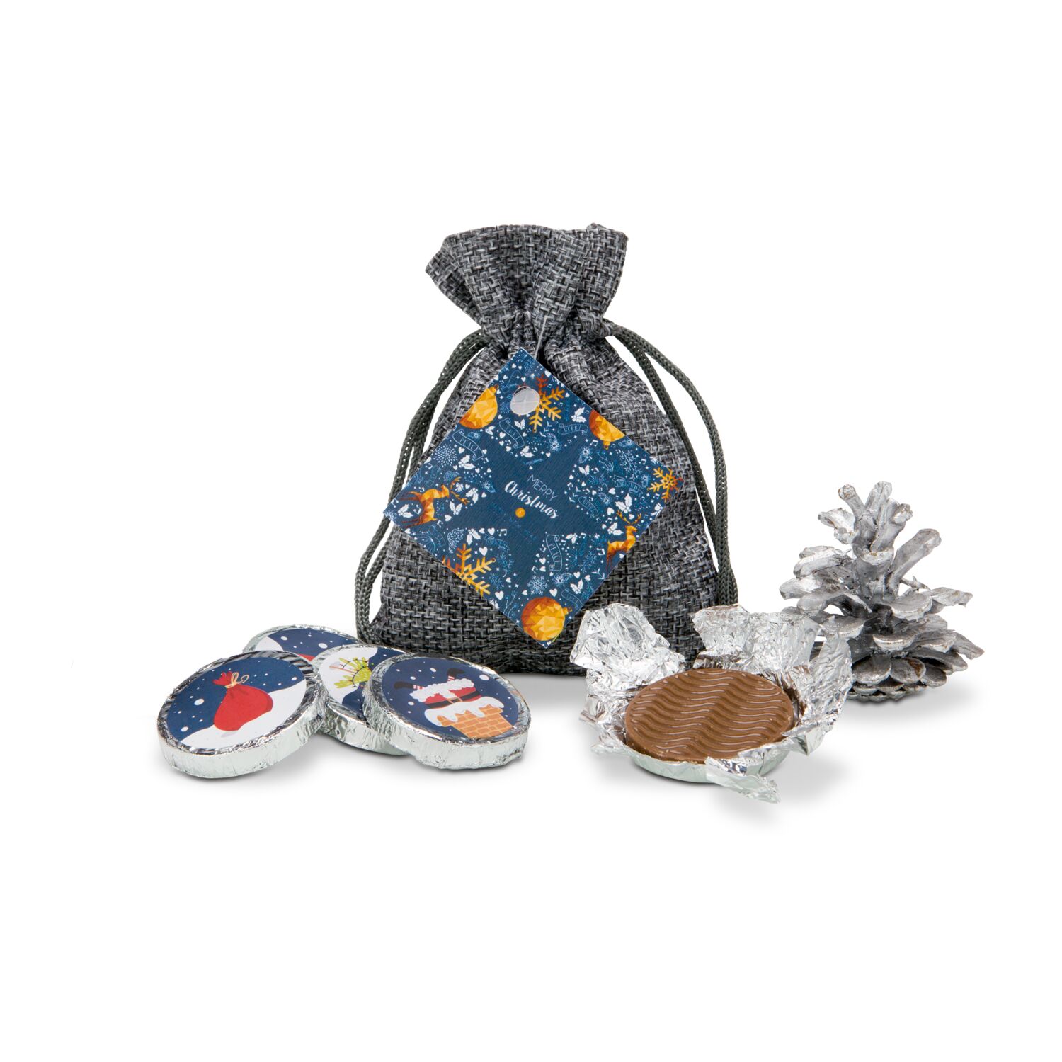 Geschenkset / Präsenteset: Weihnachts-Schokotaler 2K2084