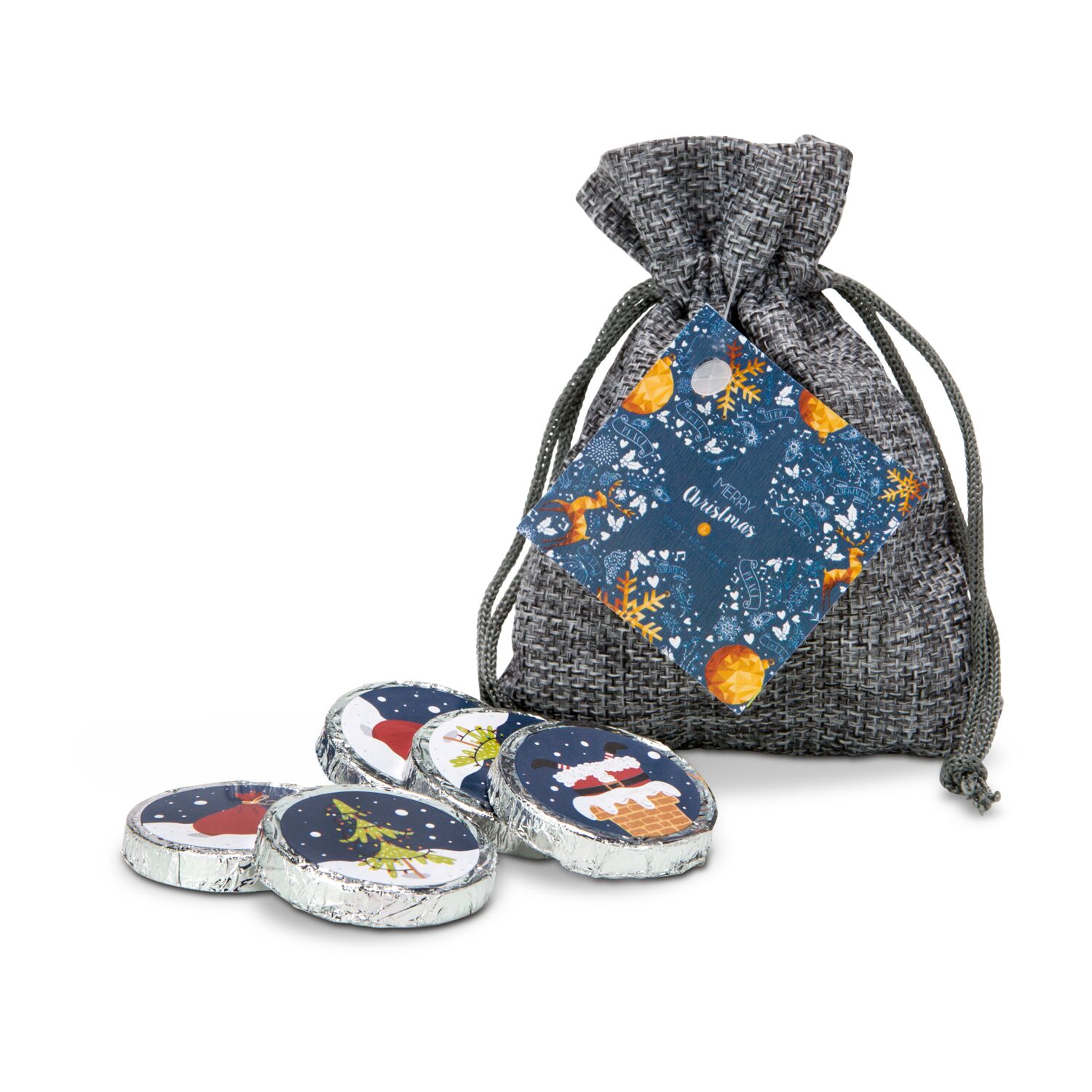 Geschenkset / Präsenteset: Weihnachts-Schokotaler 2K2084