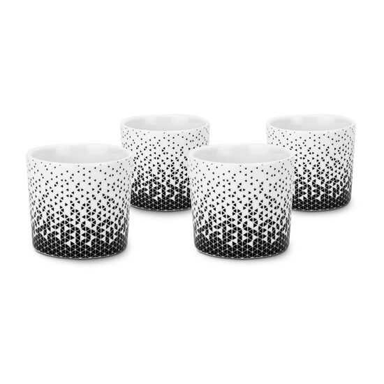 Das Set enthält 4 ROMINOX® Mini-Snackbecher aus Keramik und 4 verschiedene Dip-Mischungen.