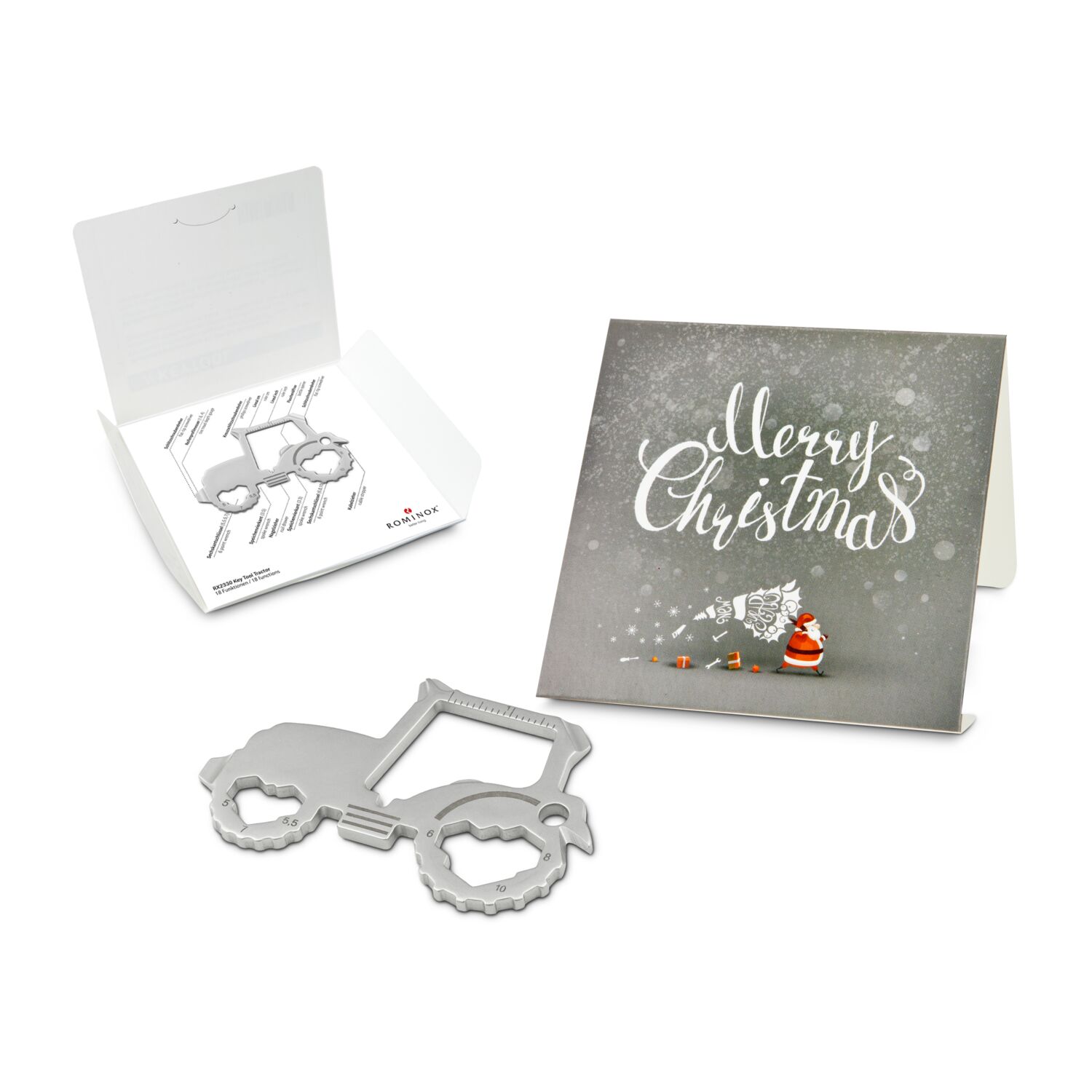 ROMINOX® Key Tool Tractor (18 Funktionen) Merry Christmas 2K2102q