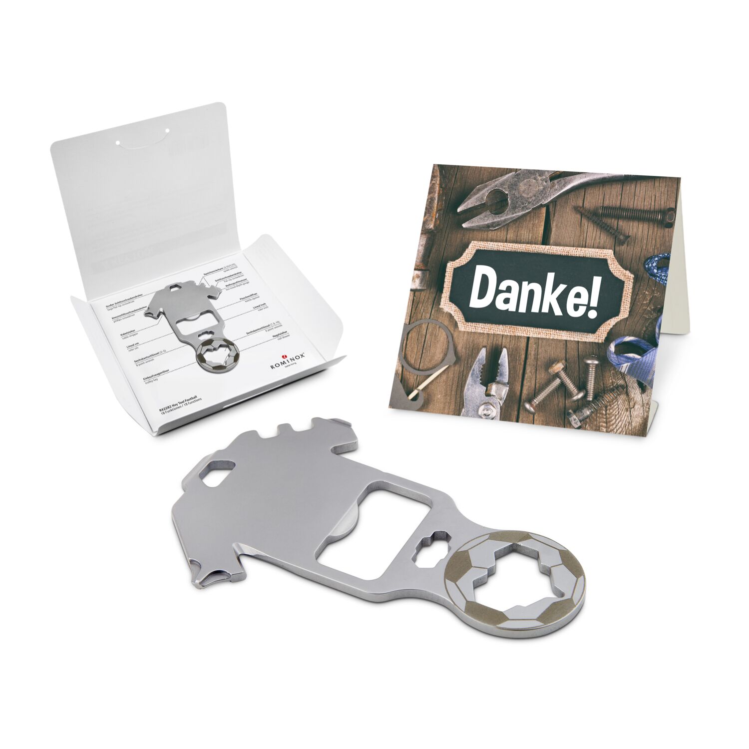 ROMINOX® Key Tool Football (18 Funktionen) Danke 2K2103h