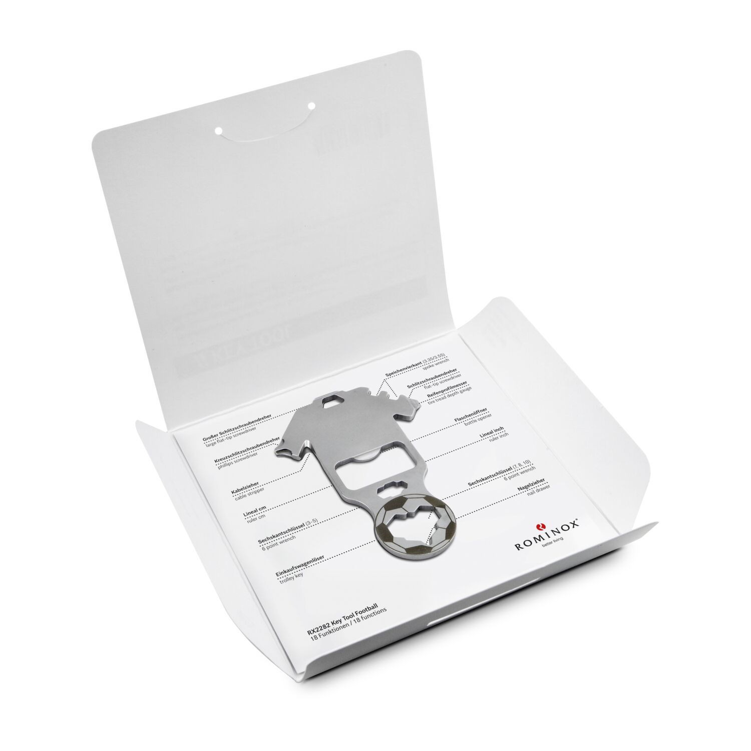ROMINOX® Key Tool Football (18 Funktionen) Deutschland Fan Jubelverstärker 2K2107h