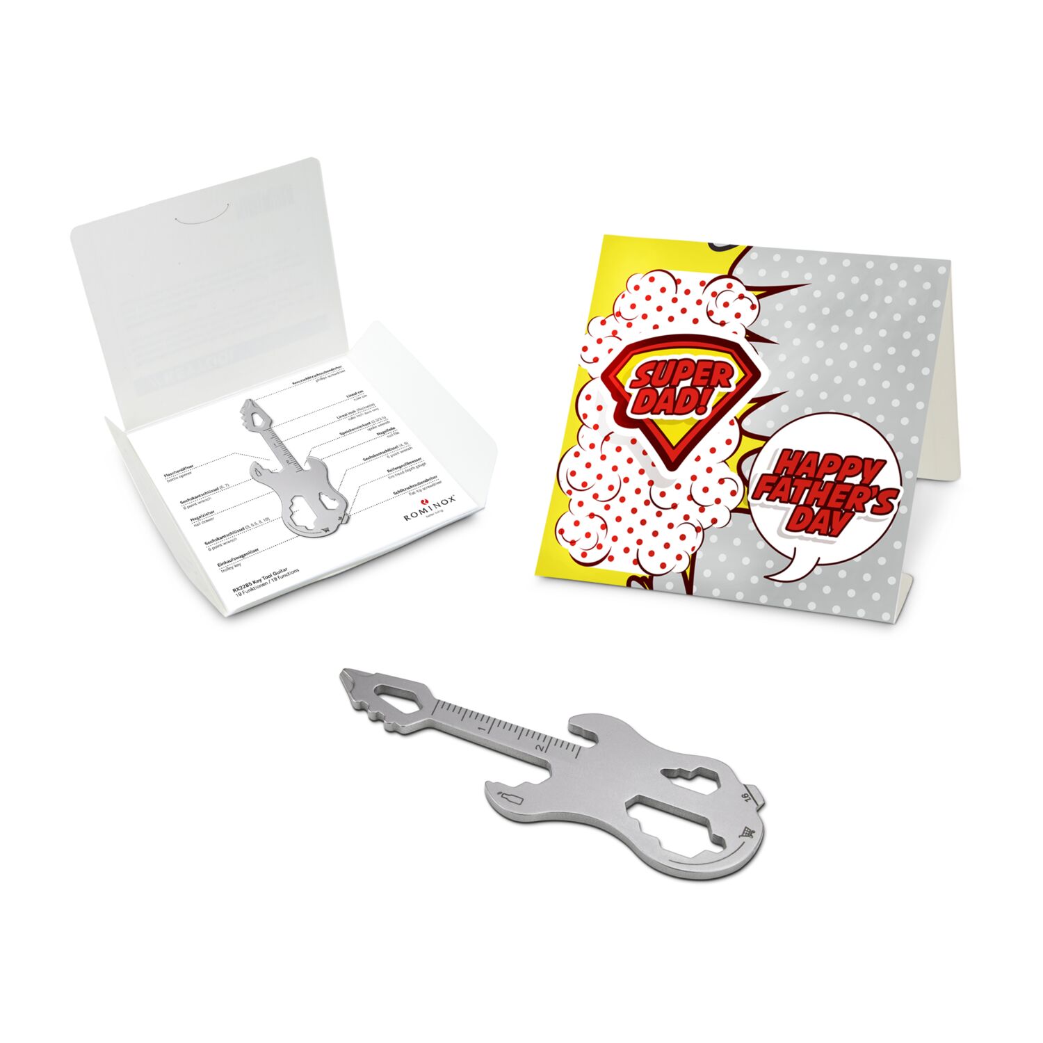 ROMINOX® Key Tool Guitar (19 Funktionen) Super Dad 2K2108k