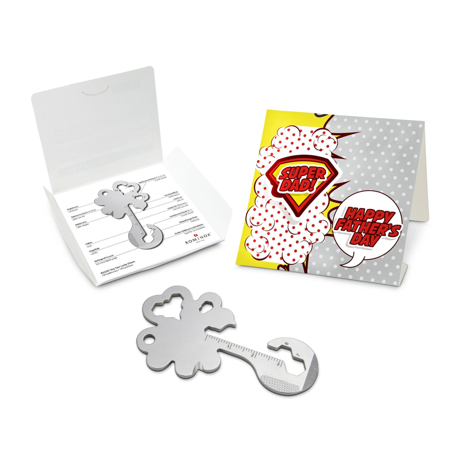 ROMINOX® Key Tool Lucky Charm (19 Funktionen) Super Dad 2K2108m