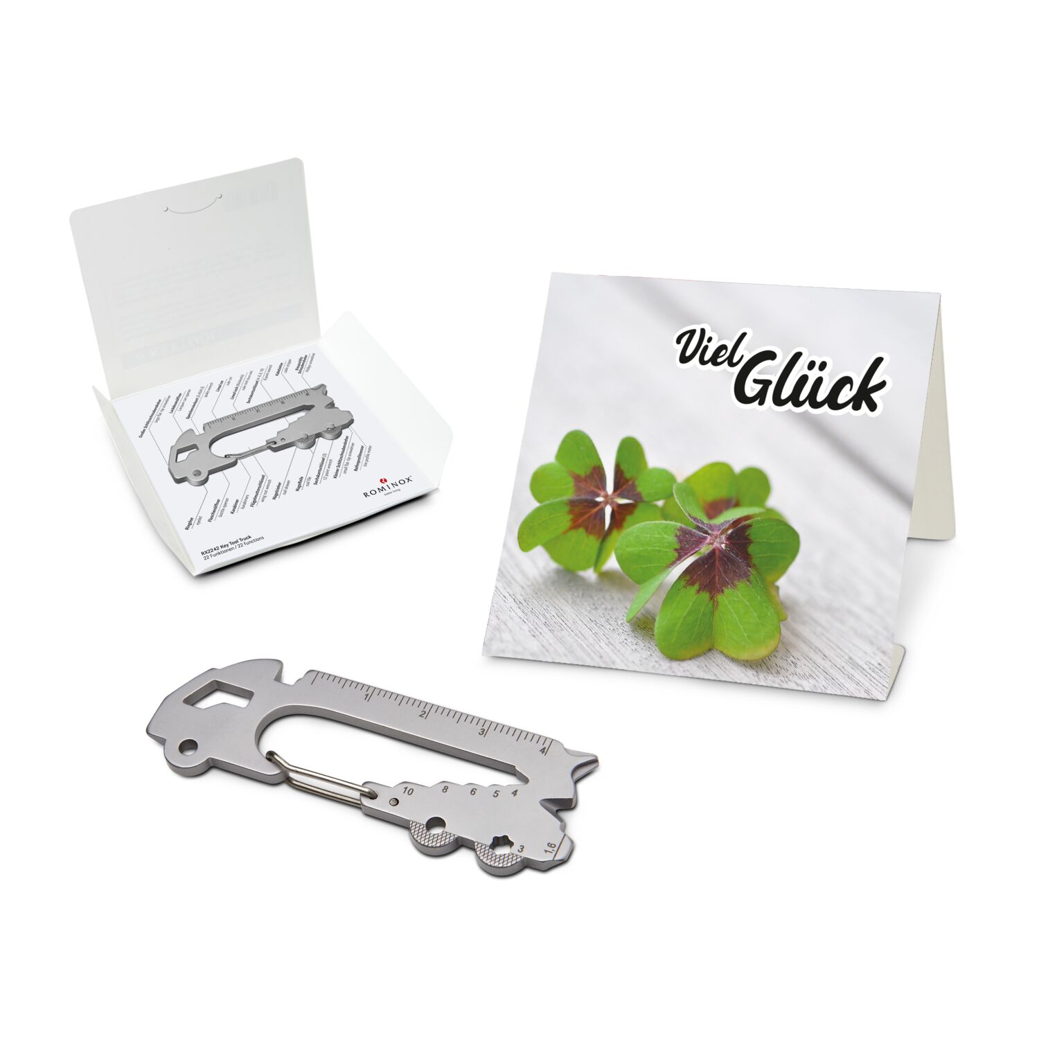 ROMINOX® Key Tool Truck (22 Funktionen) Viel Glück 2K2109a