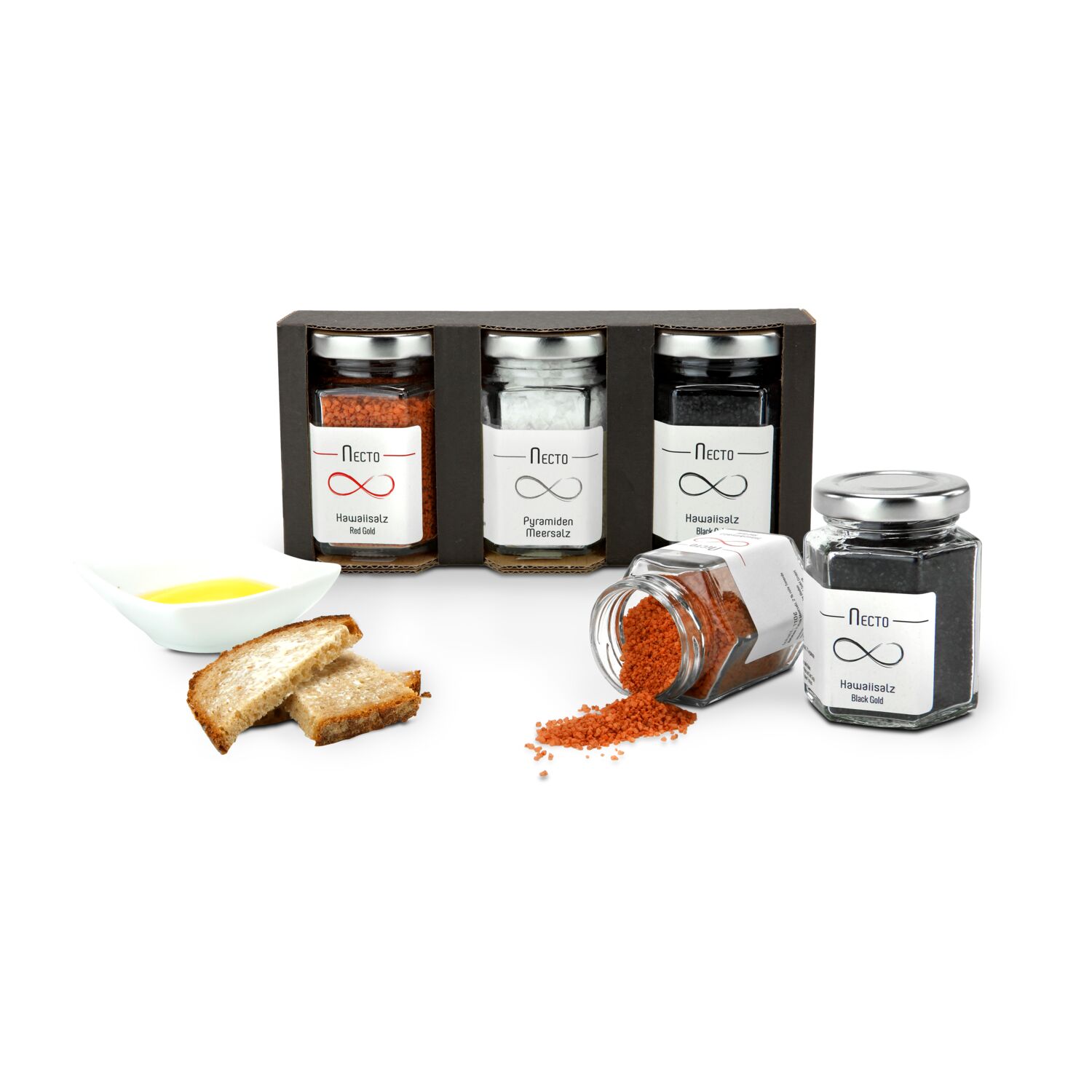 Geschenkartikel / Präsentartikel: Meersalze, Dreier-Set mit insgesamt 270 g 2K2132