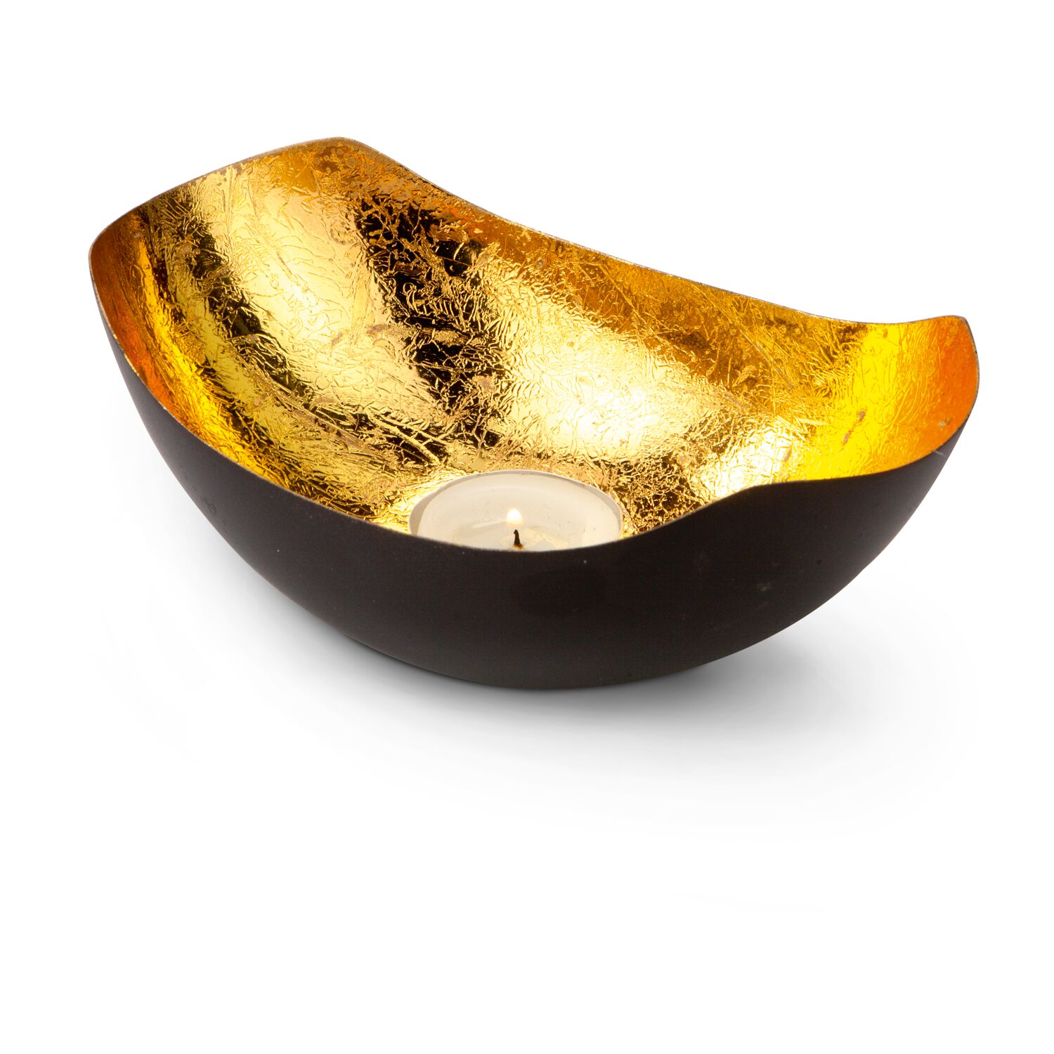 Das ROMINOX® Teelichtschale Kaula gefüllt mit 9 Lindt Schokoladenpralinen in 4 Geschmacksrichtungen (je 12,5 g). Ohne Teelicht.