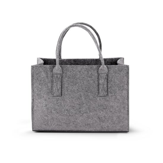 Mikroflauschdecke in Beige, ROMOSCENT® Aromakerze Blackberry verpackt in einer veganen ROMINOX® Filztasche aus 100% recyceltem PET.