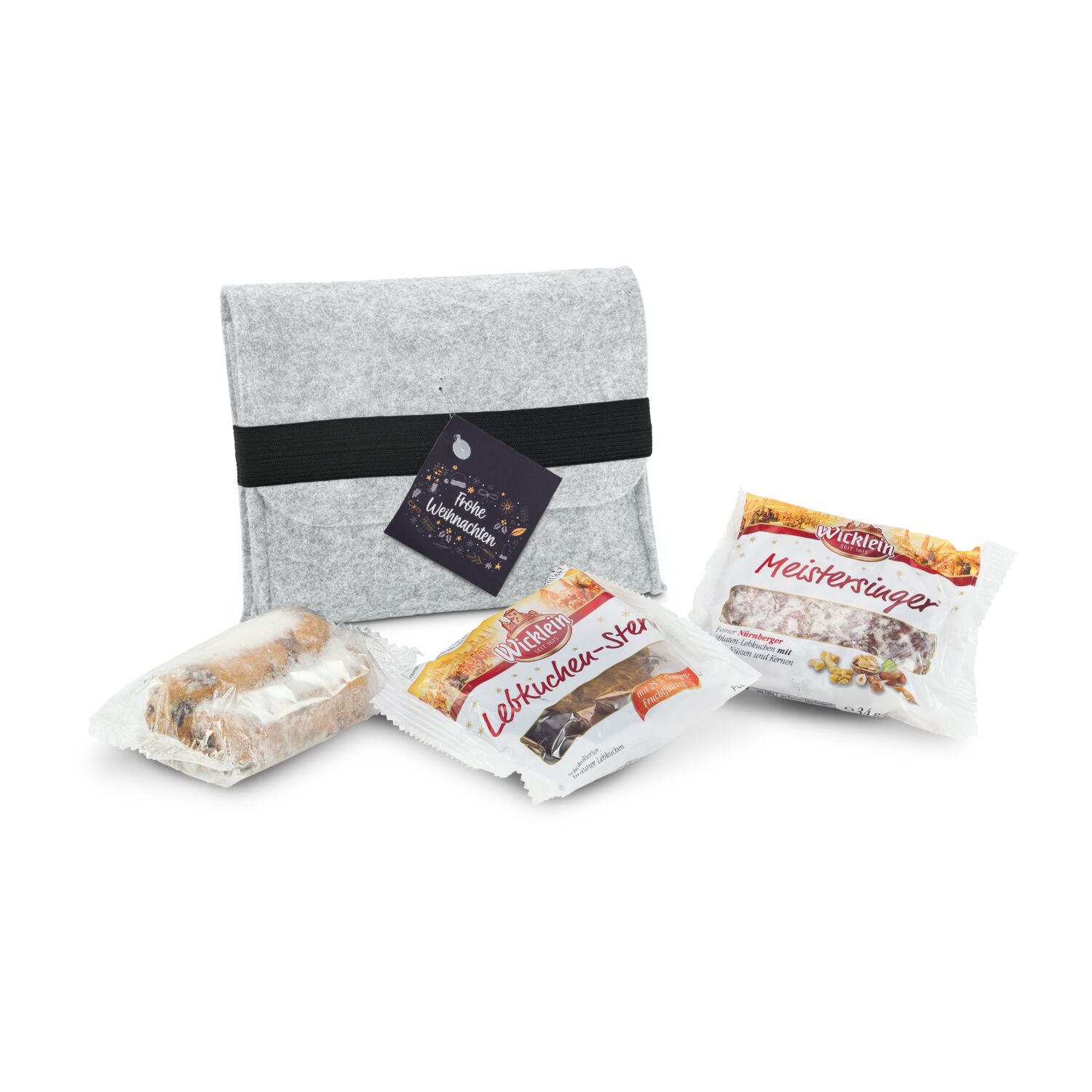 Geschenkset / Präsenteset: Filztasche mit Gebäck 2K2163