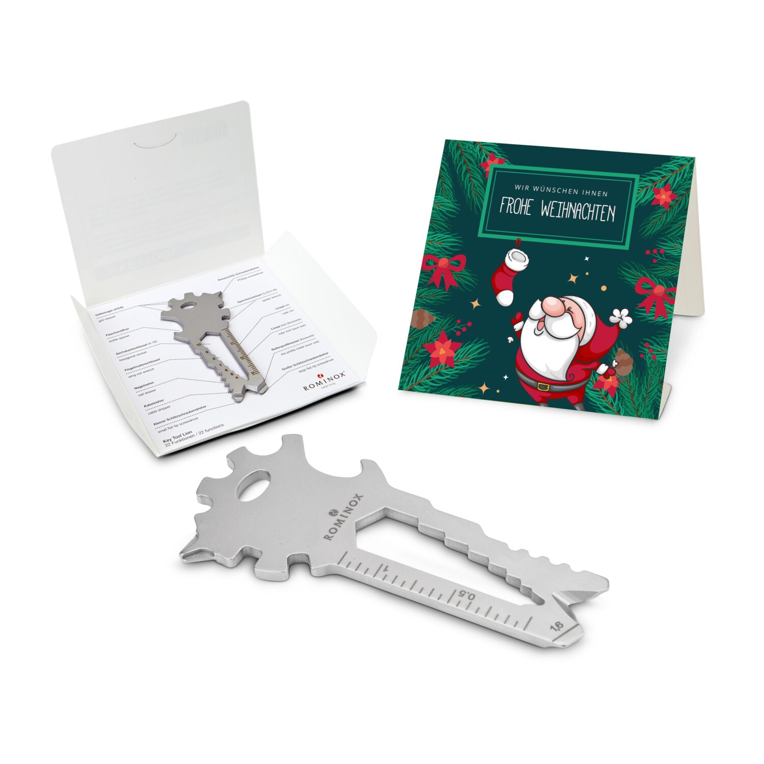 ROMINOX® Key Tool Lion (22 Funktionen) Frohe Weihnachten 2K2201b