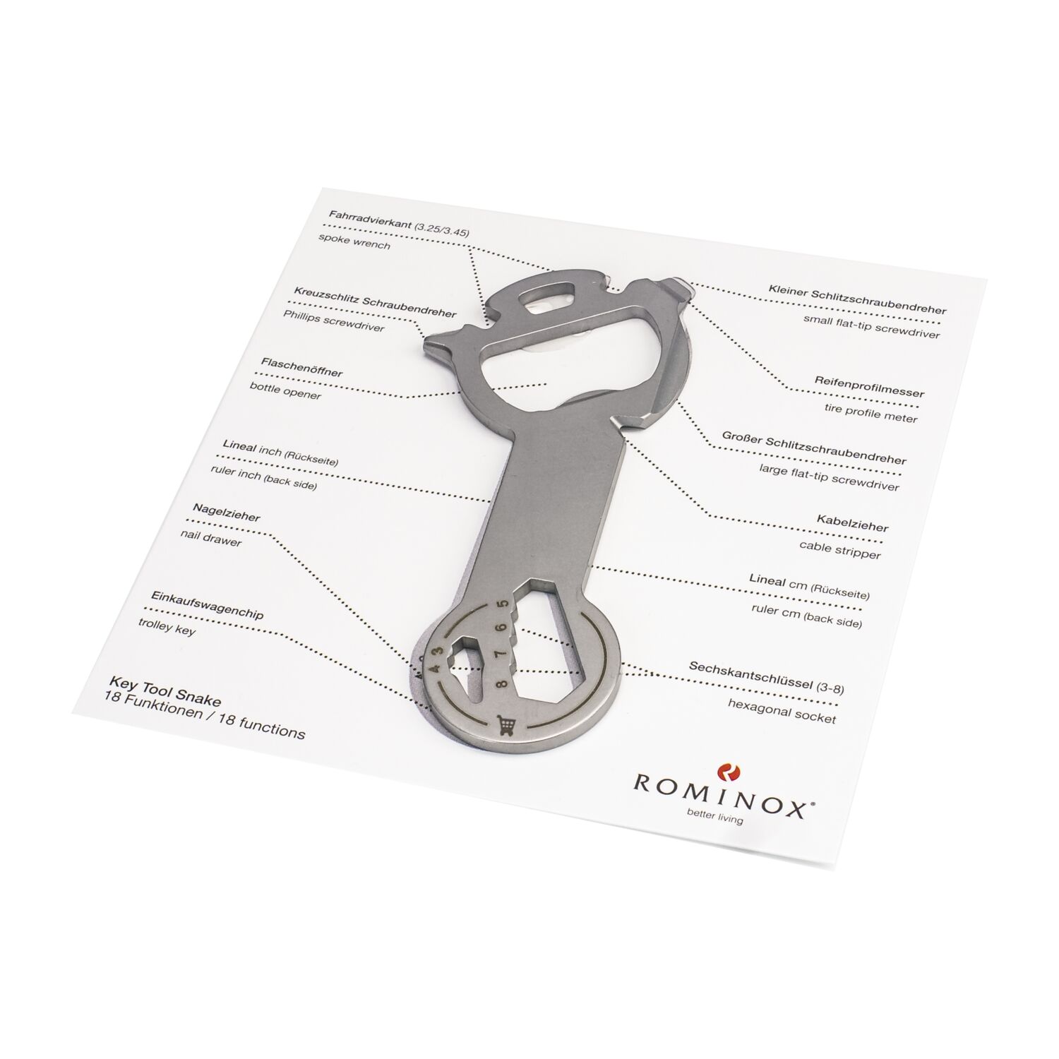 ROMINOX® Key Tool Snake (18 Funktionen) Frohe Weihnachten 2K2201c