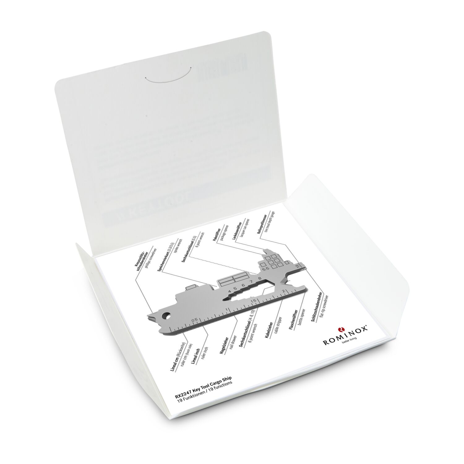 ROMINOX® Key Tool Cargo Ship (19 Funktionen) Frohe Weihnachten 2K2201f