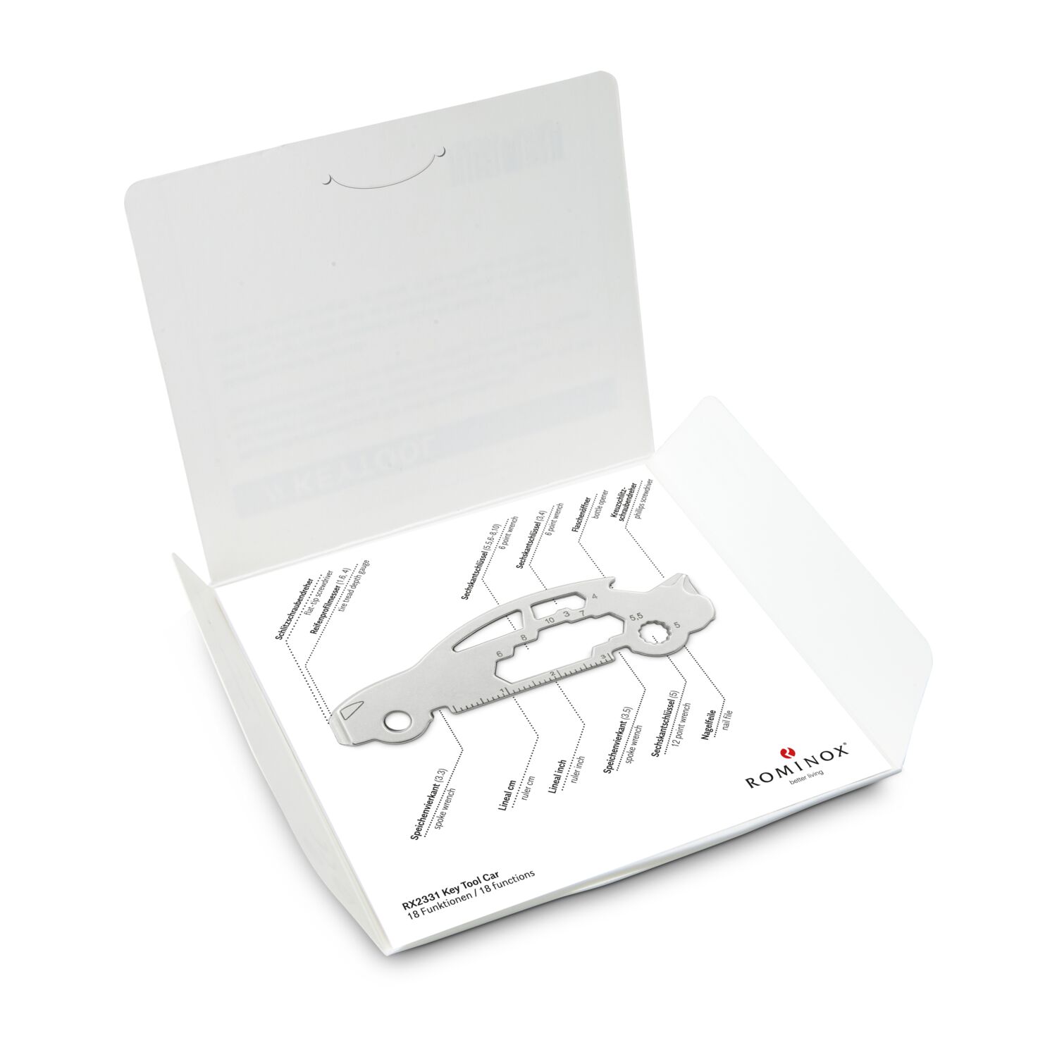 ROMINOX® Key Tool Car/Auto (18 Funktionen) Frohe Weihnachten 2K2201p