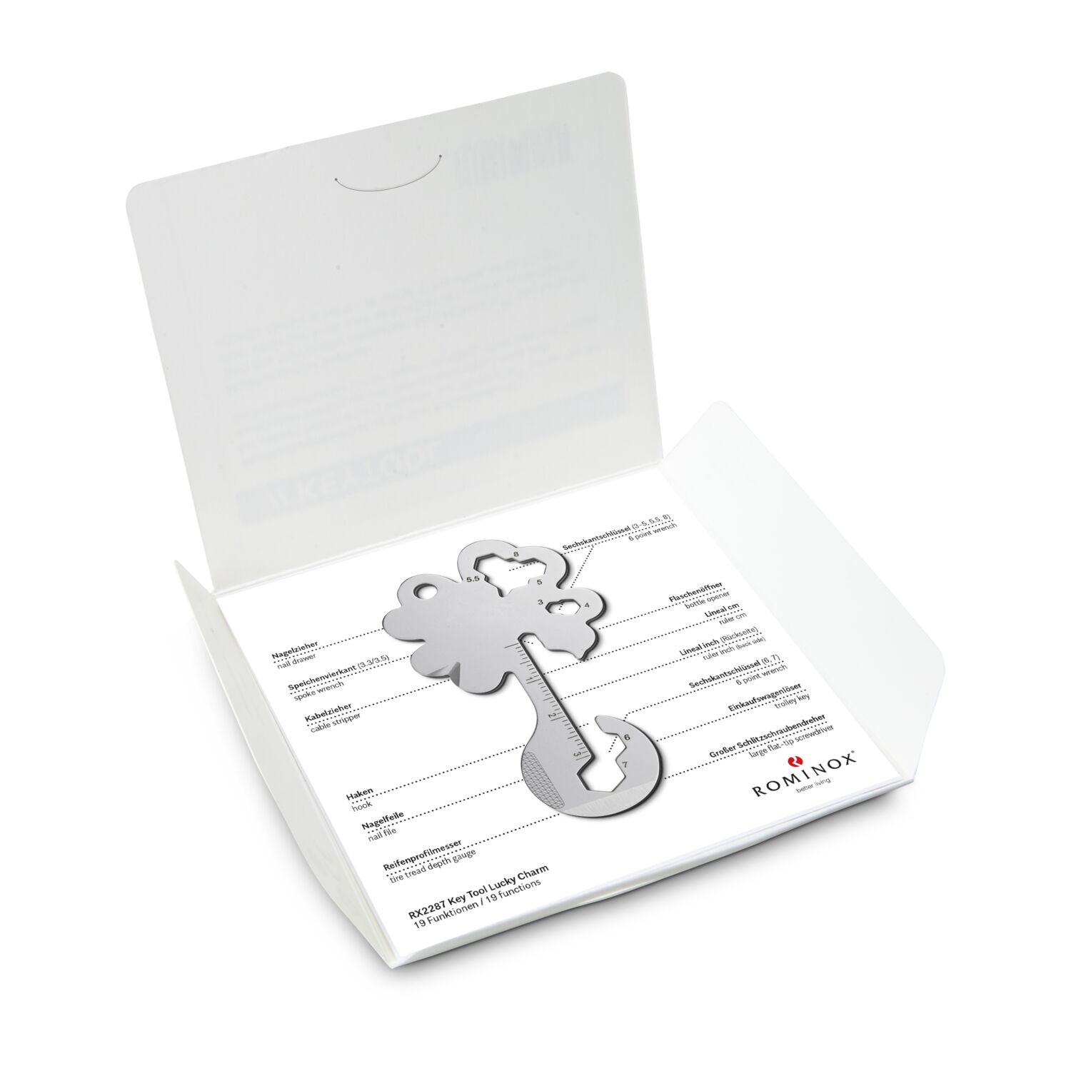 ROMINOX® Key Tool Lucky Charm (19 Funktionen) Frohe Ostern Hase 2K2202m