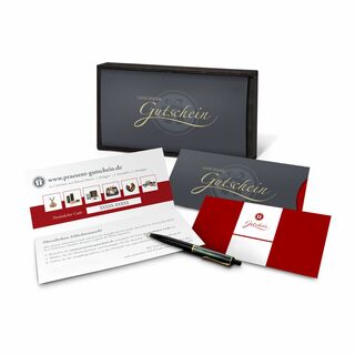 Geschenkgutschein Rot in Holzkiste, 10 € für Präsent-, Lifestyle- und Wellnessartikel 2K9110