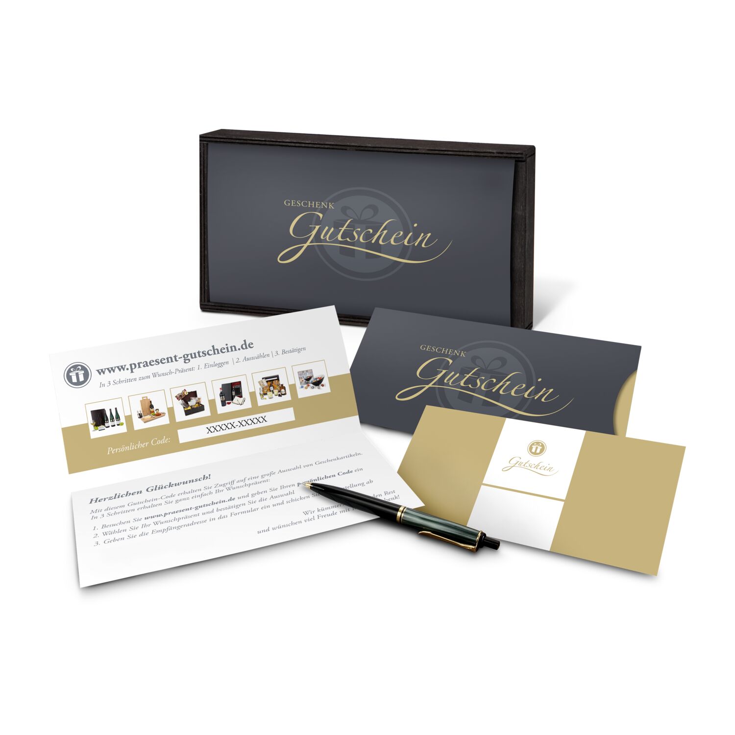 Treffen Sie garantiert den richtigen Geschmack des Beschenkten! Geschenkgutschein im Holzkästchen zur einfachen Online Einlösung.