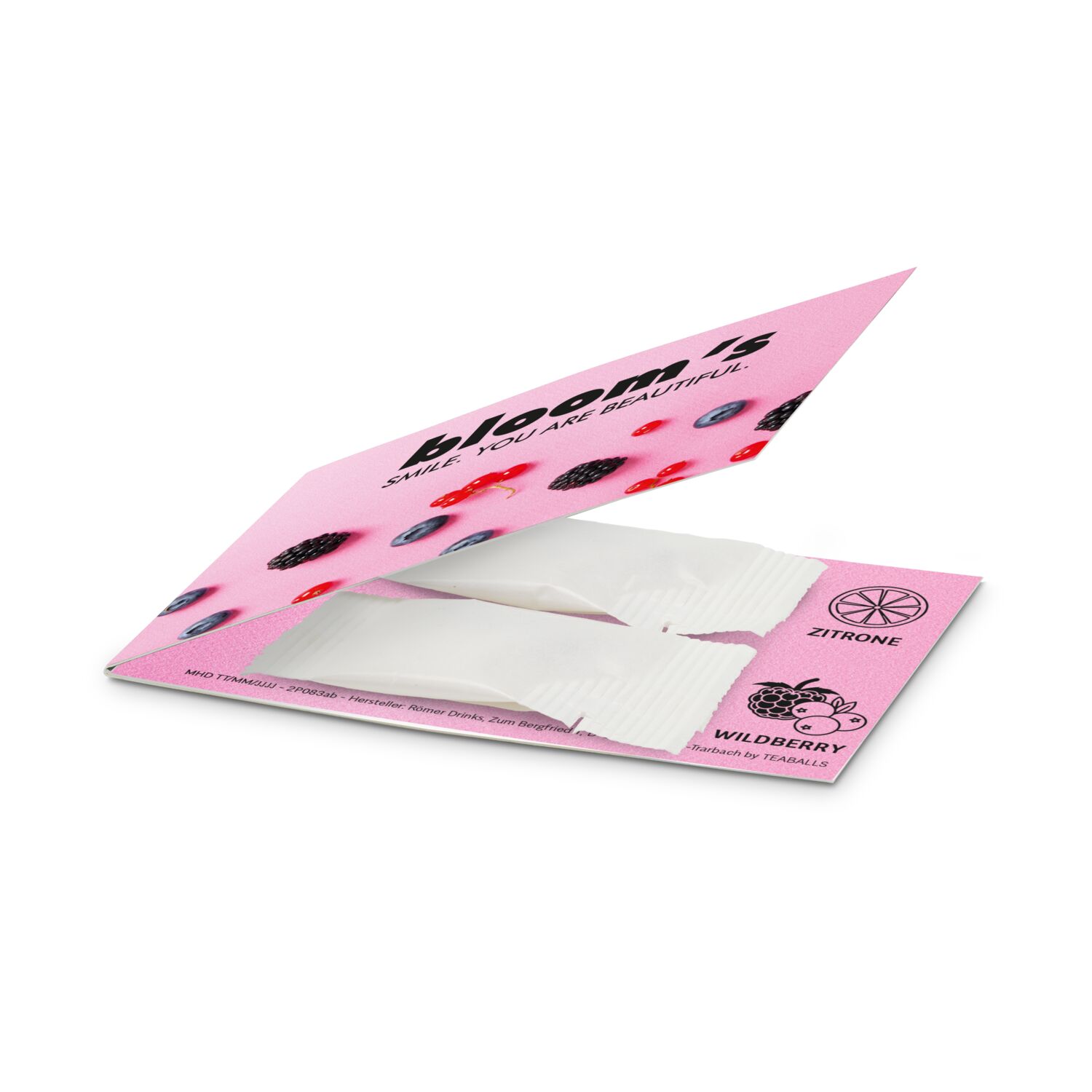 2 Sachets Promo Drops by TEABALLS (je 6-8 Drops in 2 Wunschsorten für bis zu 1 L) in individueller Klappkarte