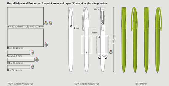 Klio-Eterna - Cobra transparent - Drehkugelschreiber