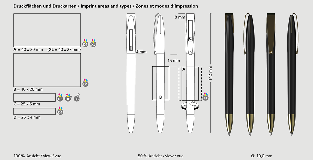 Klio-Eterna - Cobra high gloss MMg - Drehkugelschreiber