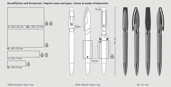 Klio-Eterna - Rodeo high gloss Mn - Druckkugelschreiber