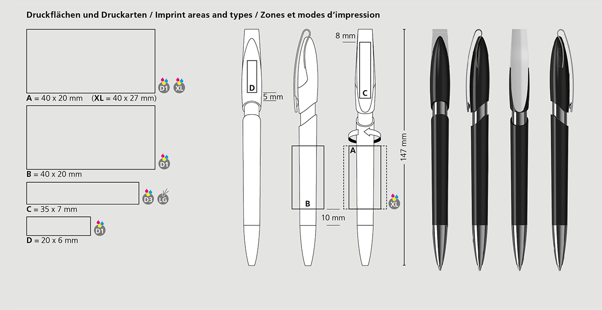 Klio-Eterna - Rodeo high gloss MMn - Druckkugelschreiber