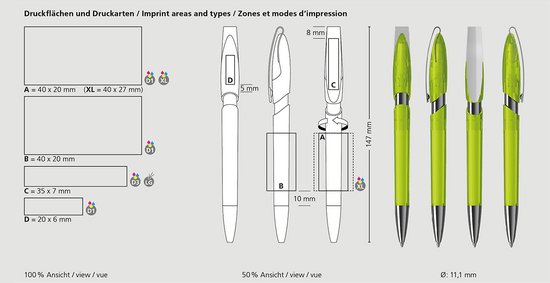Klio-Eterna - Rodeo transparent MMn - Druckkugelschreiber