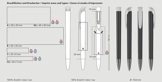 Klio-Eterna - Jona high gloss Mn - Druckkugelschreiber