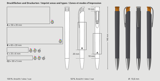 Klio-Eterna - Jona softgrip/ice MMs - Druckkugelschreiber