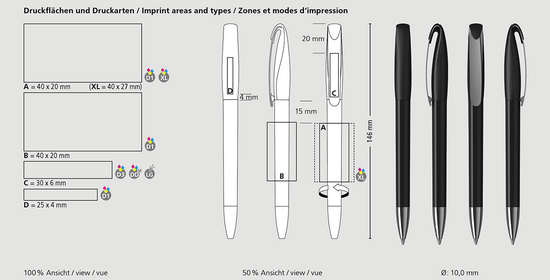 Klio-Eterna - Boa high gloss MMn - Drehkugelschreiber