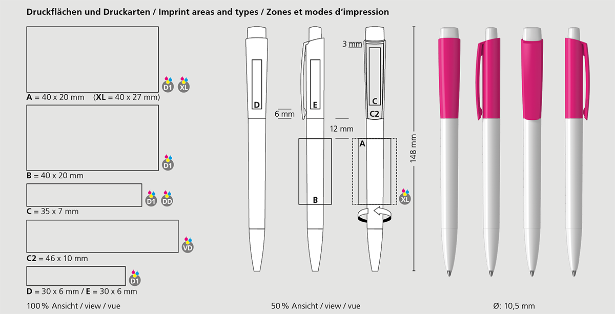 Klio-Eterna - Zeno high gloss - Druckkugelschreiber