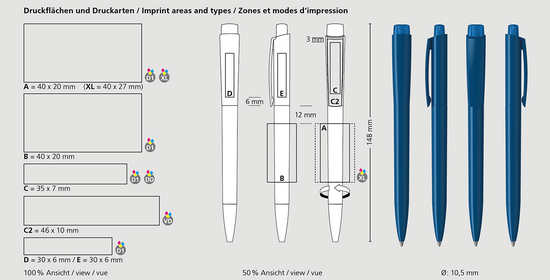 Klio-Eterna - Zeno high gloss/transparent - Druckkugelschreiber