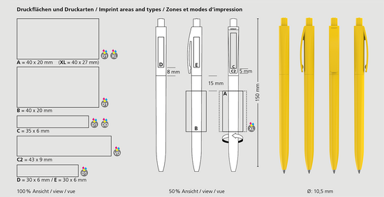 Klio-Eterna - Qube high gloss - Druckkugelschreiber