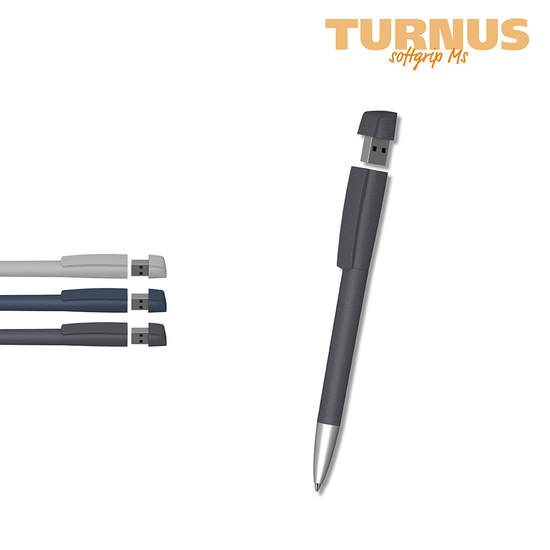 Klio-Eterna - Turnus softgrip Ms USB 2.0 - Drehkugelschreiber mit integriertem USB-Stick