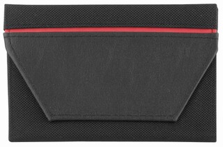 CreativDesign® Ausweistasche "ColourStripe" schwarz/rot