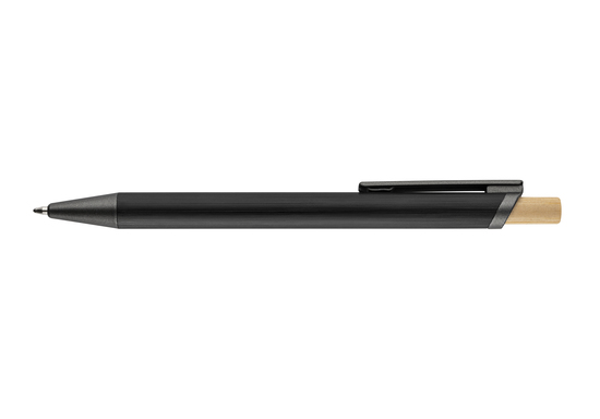 Metmaxx® Kugelschreiber "AluEcoLogo" schwarz