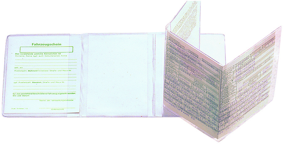 CreativDesign® KFZ-Scheintasche "Klar"