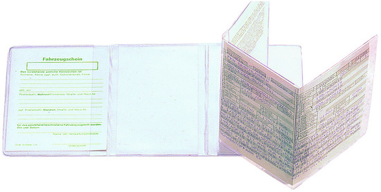 CreativDesign® KFZ-Scheintasche "Klar"