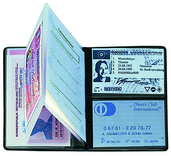 CreativDesign® Ausweistasche "Euro" Normalfolie mit Einschub
